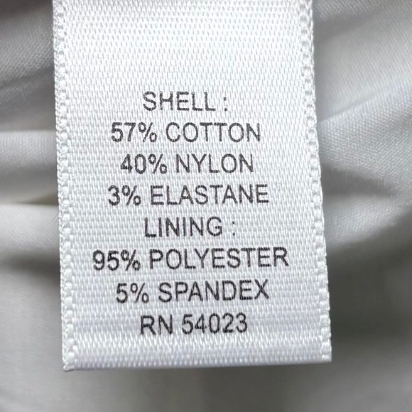 Banana Republic NWOT White Sleeveless Dress‎ 4 Pleated Neck Cotton Pockets - Picture 9 of 10